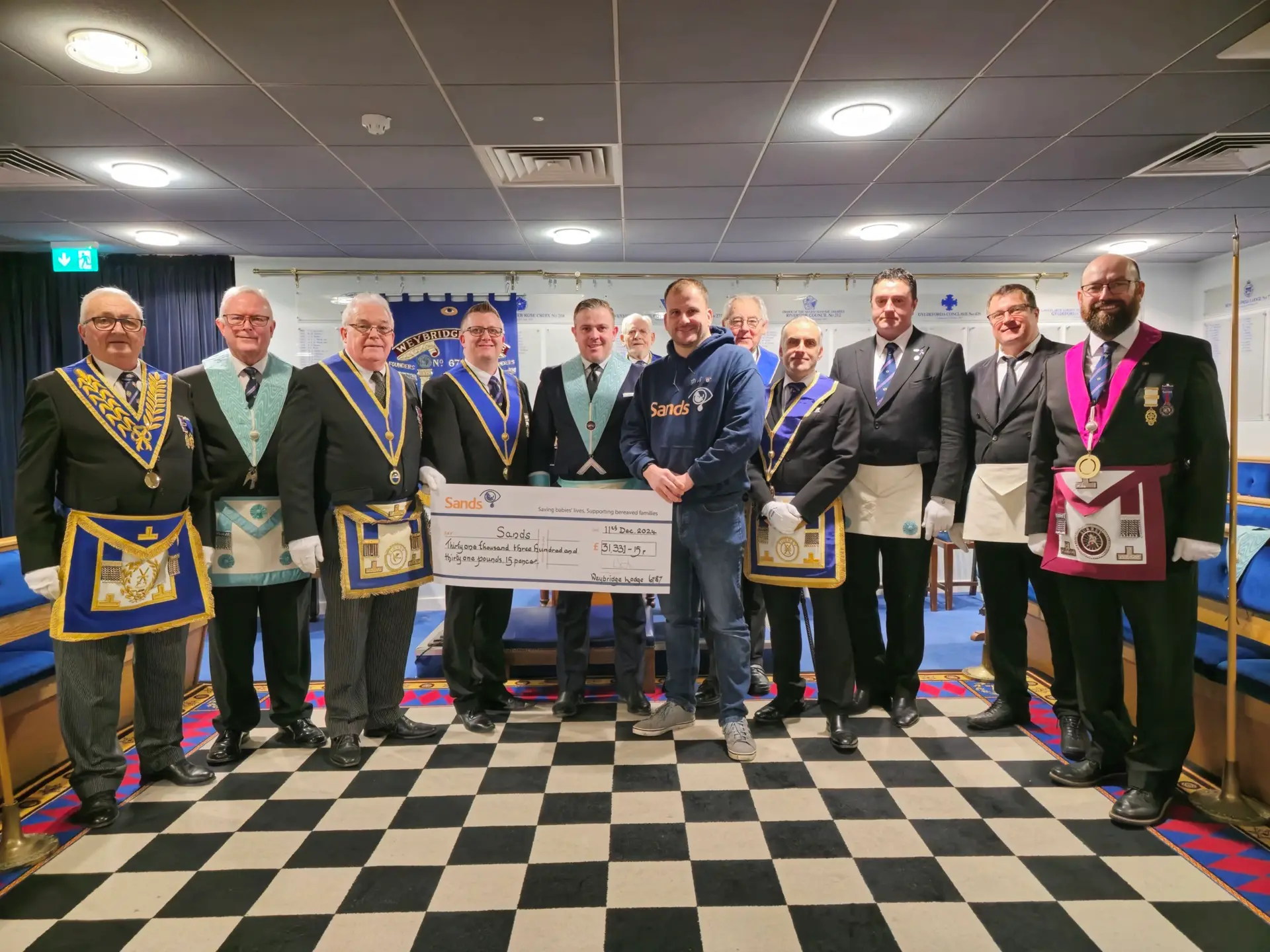 Amazing Effort as Weybridge Lodge Raise £31000 for SANDS Charity